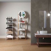 Bathroom Shelves Versa Metal PVC Bamboo (32,5 x 120 x 39 cm)