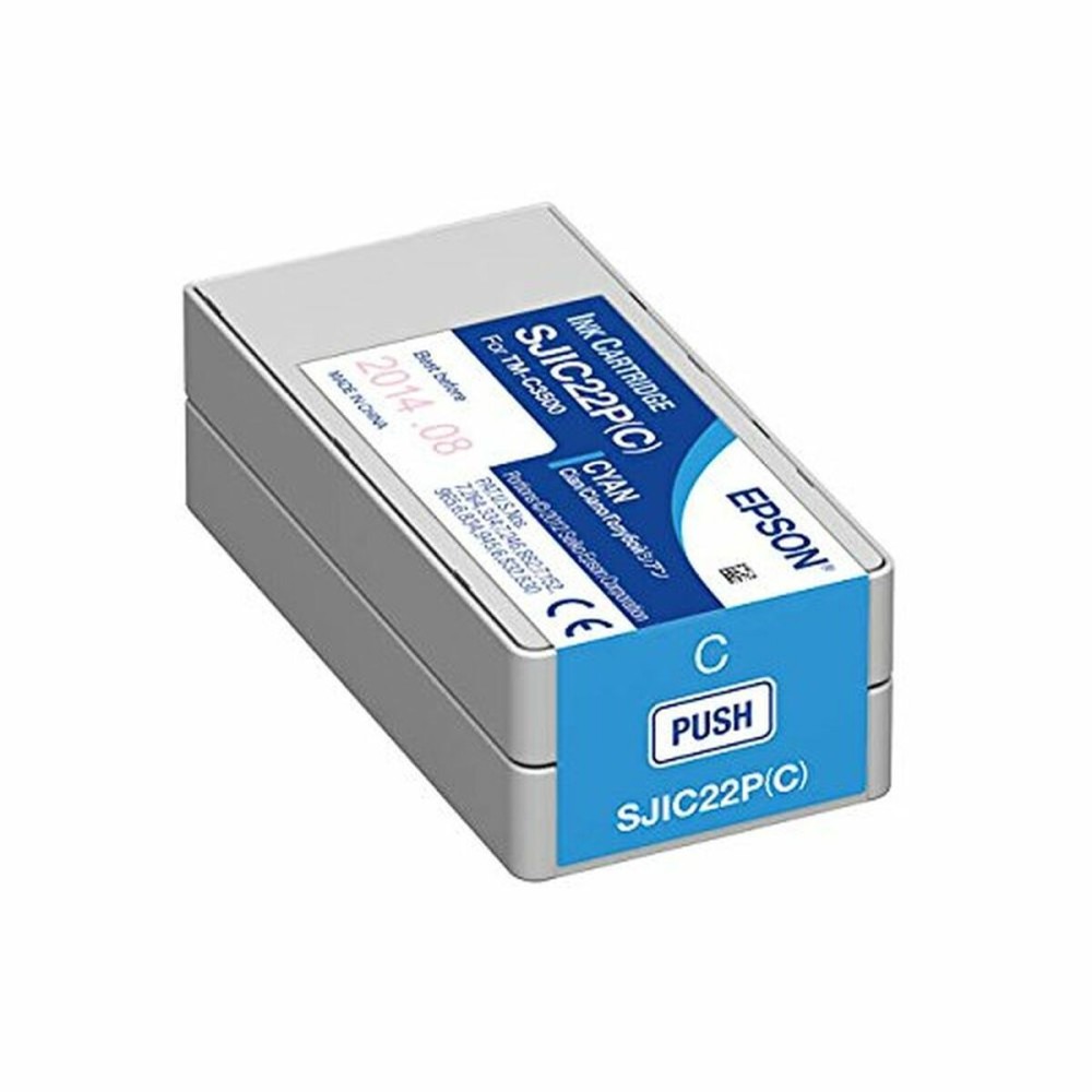 Ruban Matriciel Original Epson SJIC22P(C): Ink cartridge for ColorWorks C3500 (Cyan)