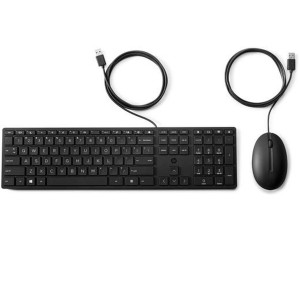 clavier et souris HP 9SR36AAABE Espagnol Qwerty Noir