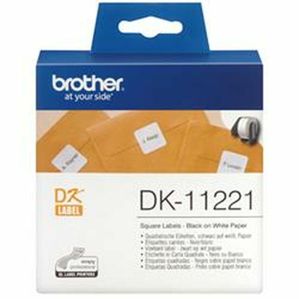 Printer Labels Brother White Black/White