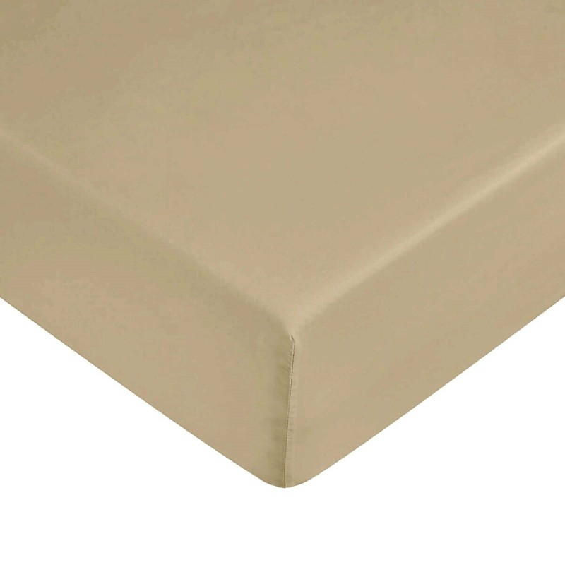 Fitted bottom sheet Decolores Liso Taupe King size Smooth