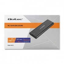 Externe Box Qoltec 50312 Schwarz