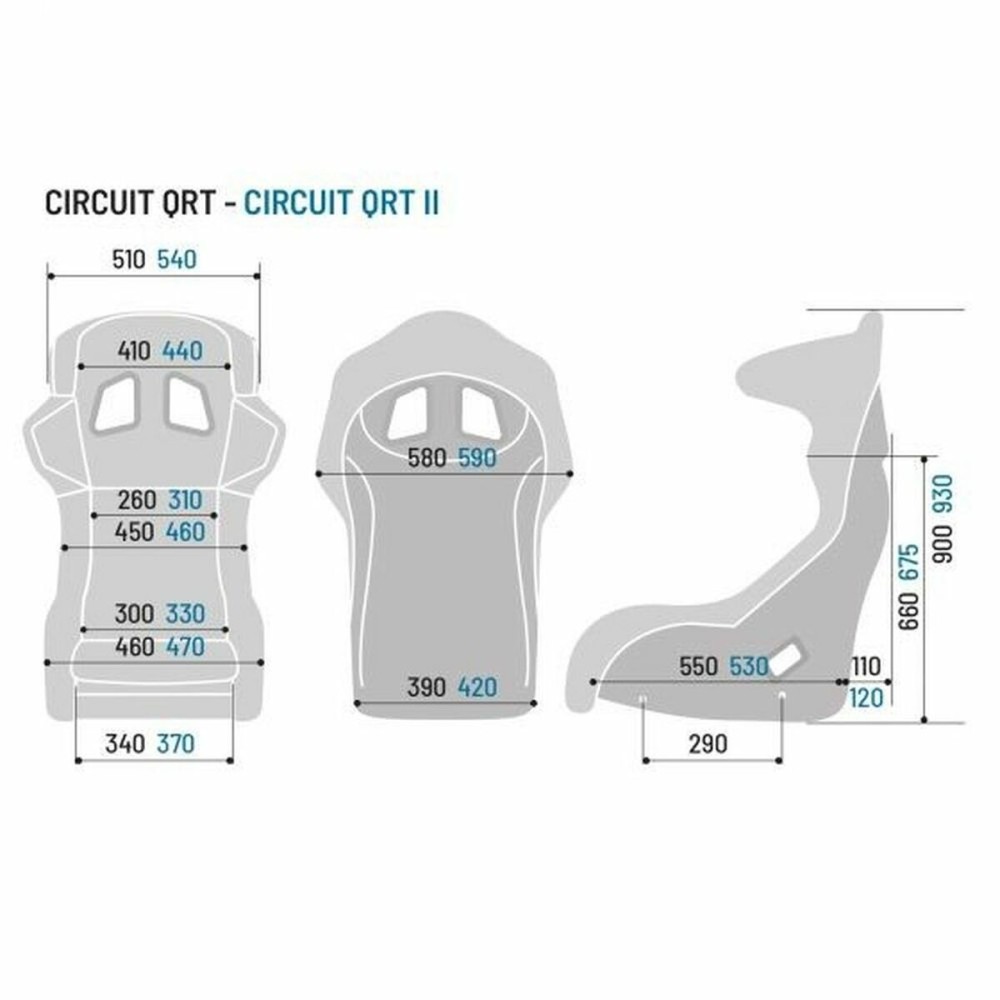 Sitzplatz Sparco CIRCUIT QRT Auto Schwarz FIA 8855-1999