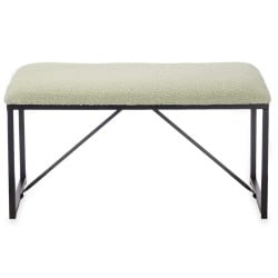 Banc Vert Métal Tissu 81 x 42 x 38 cm