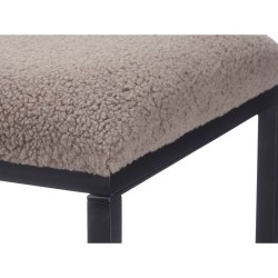 Banc Marron Métal Tissu 81 x 42 x 38 cm