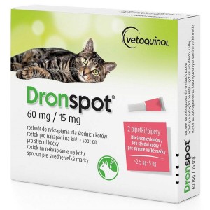 Antiparasites Vetoquinol Dronspot 70 g 2 Unités