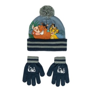 Bonnet et gants The Lion King Gris