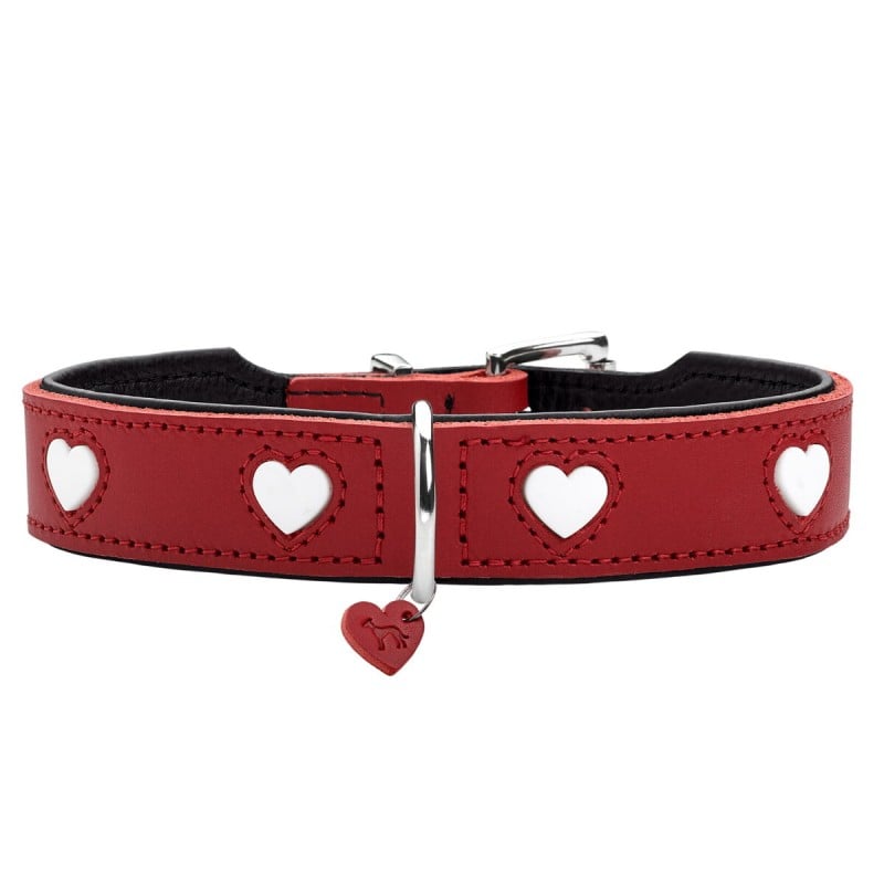 Hundehalsband Hunter Love M 41-49 cm Rot