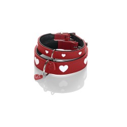 Hundehalsband Hunter Love M 41-49 cm Rot