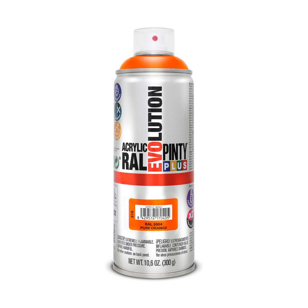 Sprühfarbe Pintyplus Evolution RAL 2004 400 ml Pure Orange