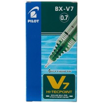 Liquid ink pen Pilot V-7 Hi-Tecpoint Green 0,5 mm (12 Units)