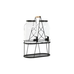 Distributeur de boissons Home ESPRIT Noir Métal Verre 3,5 L 34 x 18 x 46 cm