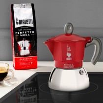 Italienische Kaffeemaschine Bialetti Moka Induction Rot Metall Aluminium 150 ml