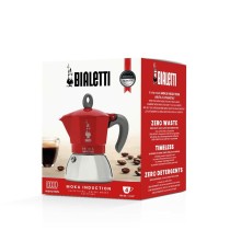 Italienische Kaffeemaschine Bialetti Moka Induction Rot Metall Aluminium 150 ml