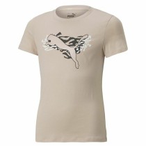 Child's Short Sleeve T-Shirt Puma Beige