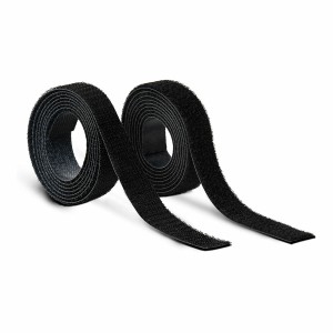 Doppelseitiges Klebeband Inofix 2145-3 Schwarz 1,5 m x 2 cm Haken und Schlaufenverschluss