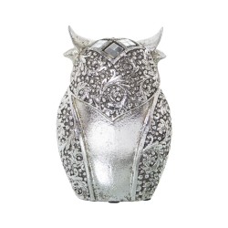 Decorative Figure Alexandra House Living Silver Acrylic Plastic Melamin Owl 10 x 7 x 15 cm