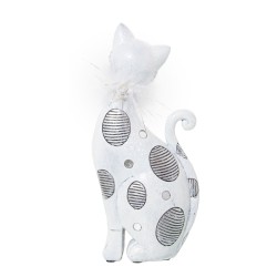 Figurine Décorative Alexandra House Living Blanc Acrylique Plastique Mélamine Chat