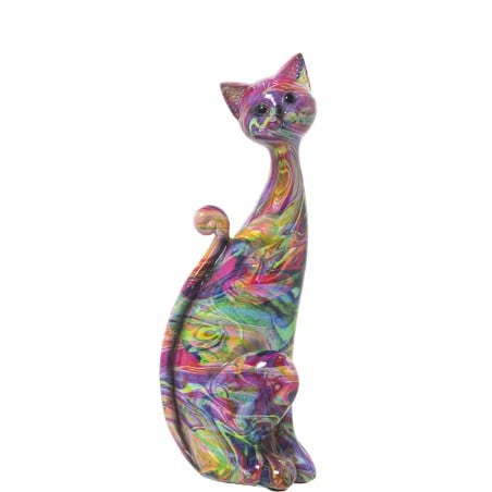 Figurine Décorative Alexandra House Living Acrylique Plastique Mélamine Chat