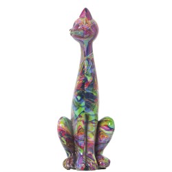 Figurine Décorative Alexandra House Living Acrylique Plastique Mélamine Chat