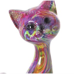 Figurine Décorative Alexandra House Living Acrylique Plastique Mélamine Chat