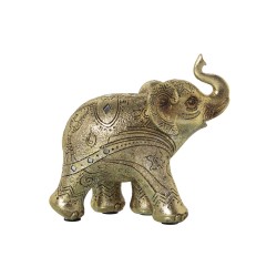 Deko-Figur Alexandra House Living Gold Acryl Kunststoff Melamine Elefant