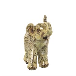 Deko-Figur Alexandra House Living Gold Acryl Kunststoff Melamine Elefant