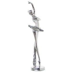 Decorative Figure Alexandra House Living Silver Acrylic Plastic Melamin Ballerina 8 x 7 x 30 cm