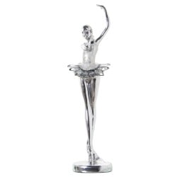 Decorative Figure Alexandra House Living Silver Acrylic Plastic Melamin Ballerina 8 x 7 x 30 cm