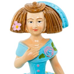 Figurine Décorative Alexandra House Living Menina Celeste Acrylique Plastique Mélamine 11 x 11 x 15 cm