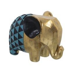 Deko-Figur Alexandra House Living Gold Acryl Kunststoff Melamine Elefant