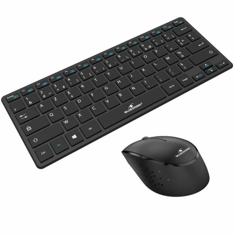 clavier et souris Bluestork Sans fil Ultra compact Noir