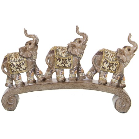 Decorative Figure Alexandra House Living Golden Acrylic Plastic Melamin Elephant 26 x 5 x 16 cm