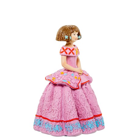 Deko-Figur Alexandra House Living Menina Rosa Acryl Kunststoff Melamine 11 x 11 x 15 cm