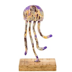 Decorative Figure Alexandra House Living Metal Jellyfish 15 x 10 x 26 cm