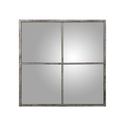 Wall mirror Alexandra House Living Black Silver Metal Window 7 x 79 x 80 cm