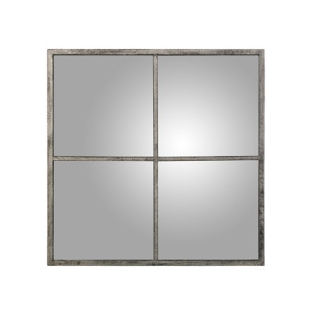 Wall mirror Alexandra House Living Black Silver Metal Window 7 x 79 x 80 cm