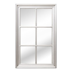 Wall mirror Alexandra House Living Silver Wood Window 5 x 101 x 65 cm