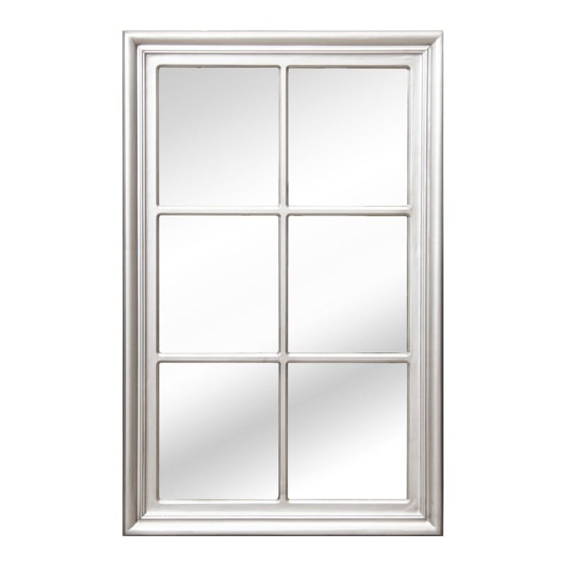 Wandspiegel Alexandra House Living Silberfarben Holz Fenster 5 x 101 x 65 cm