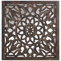 Decorative altarpiece Alexandra House Living Brown Wood 6 x 85 x 86 cm