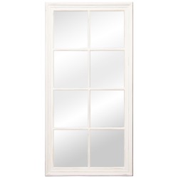 Wall mirror Alexandra House Living White Wood Rectangular 5 x 78 x 150 cm