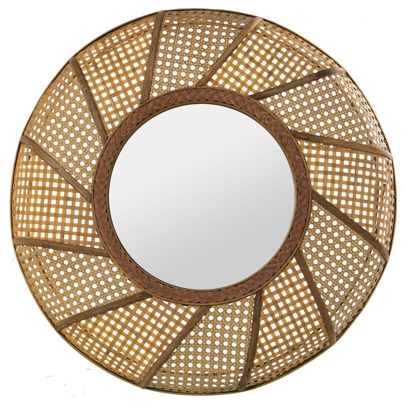 Miroir mural Alexandra House Living Naturel Fibre naturelle 8 x 55 x 55 cm Rond