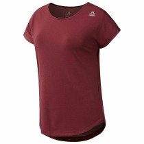 Damen Kurzarm-T-Shirt Reebok Work Mesh Dunkelrot