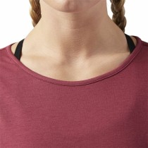 Damen Kurzarm-T-Shirt Reebok Work Mesh Dunkelrot