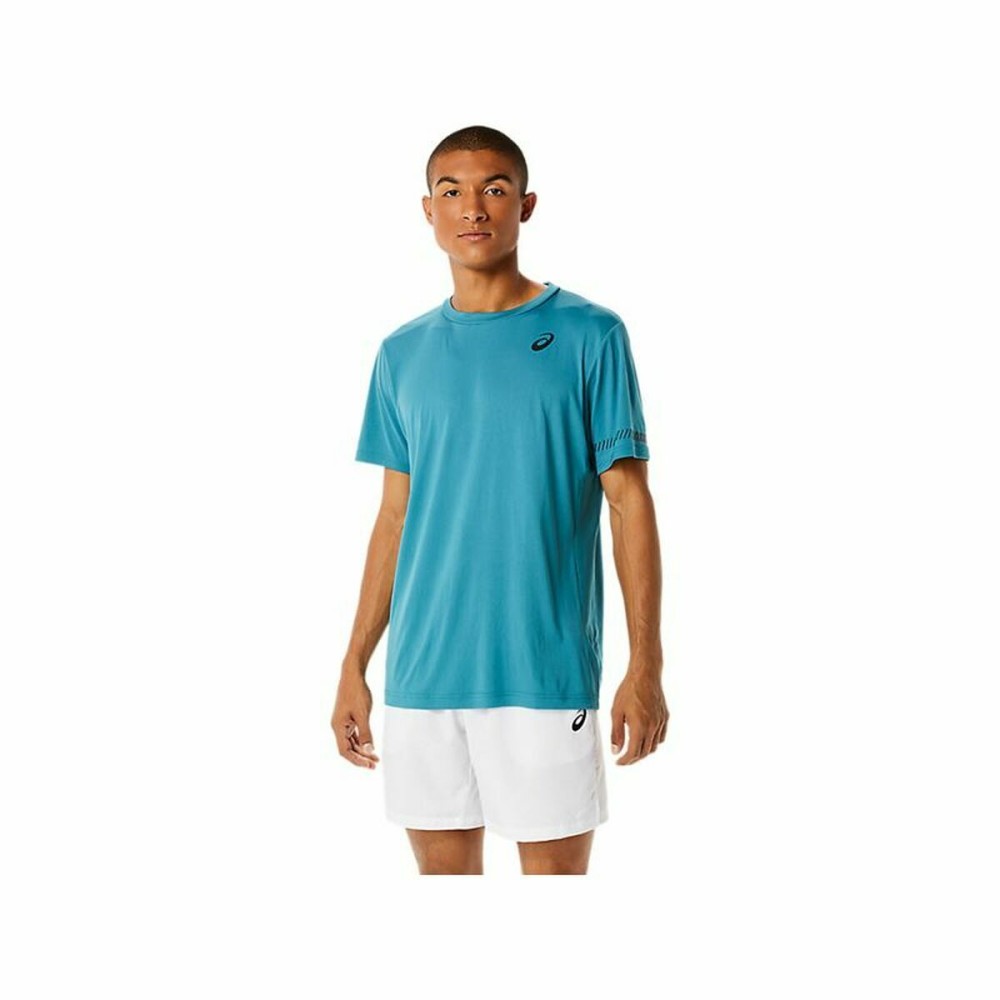 Herren Kurzarm-T-Shirt Asics Court Blau