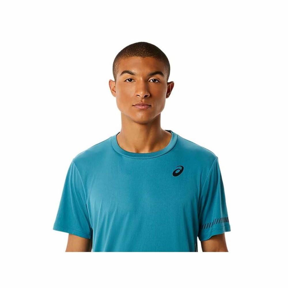 Herren Kurzarm-T-Shirt Asics Court Blau