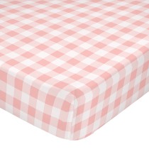 Drap housse HappyFriday BASIC KIDS Rose 60 x 120 x 14 cm Vichy