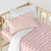 Drap housse HappyFriday BASIC KIDS Rose 60 x 120 x 14 cm Vichy