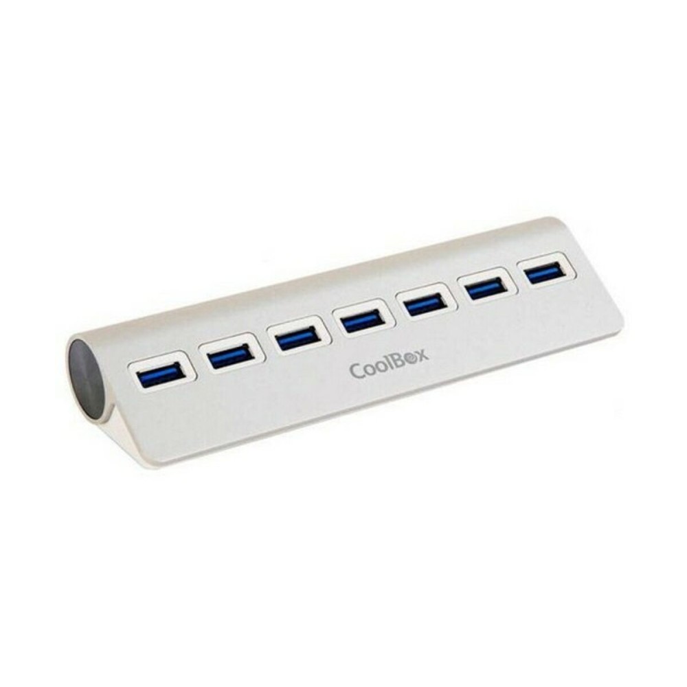 Hub USB CoolBox COO-HU7ALU3 Silberfarben