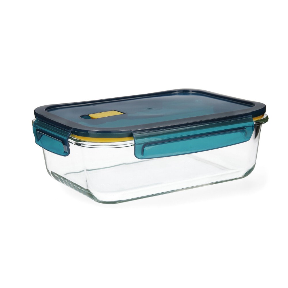 Lunchbox hermetisch Quid Astral Blau Glas 1,52 L 23 x 17,5 x 8,4 cm (6 Stück)